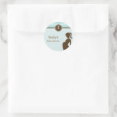 Sassy Mom Baby shower Favoriser Sticker - Bleu (Sac)