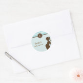 Sassy Mom Baby shower Favoriser Sticker - Bleu (Enveloppe)