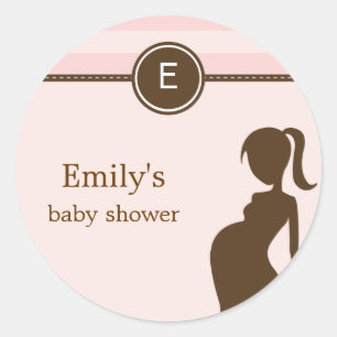 Sassy Mom Baby shower Favoriser Sticker - Rose