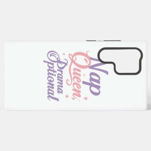 Sassy "Nap Queen" Pastel Typography Samsung Galaxy Hoesje (Achterkant horizontaal)