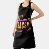 Sassy Neon Glow Apron – Bold Attitude Schort (Insitu)
