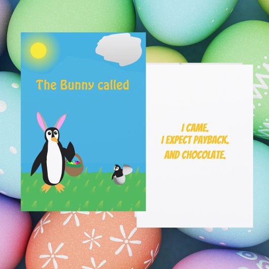 Sassy Penguin Easter Humor Kaart