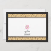 Sassy Pink Heels et Leopard Invitation (Dos)