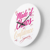 Sassy Pink Typography Chaos And Confidence Grote Klok (Hoek)