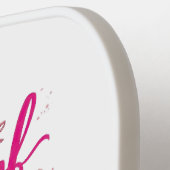 Sassy Pink Typography Chaos And Confidence Pickleball Paddle (Links Detail)