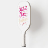 Sassy Pink Typography Chaos And Confidence Pickleball Paddle (Links)