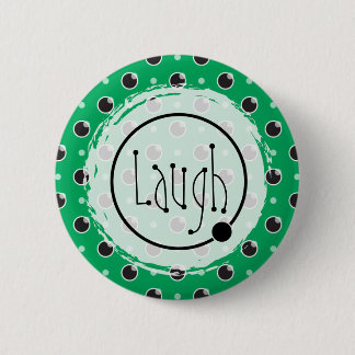 Sassy Polka Dots Laugh Button - Groen