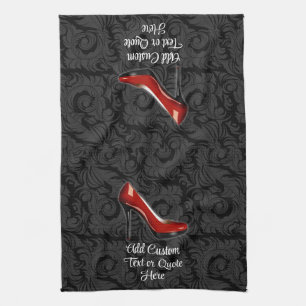 Sassy Red Shoe Theedoek