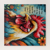 Sassy Rooster Gedachten Legpuzzel (Horizontaal)