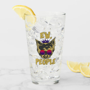 Sassy Royal Cat - "Ew. Mensen" Grappige kattenlief Glas