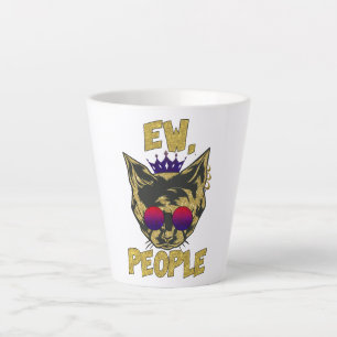 Sassy Royal Cat - "Ew. Mensen" Grappige kattenlief Latte Mok