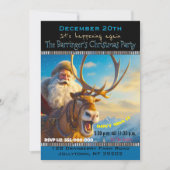 Sassy Santa & Rendier Jaarlijks Kerstfeest Kaart (Voorkant)