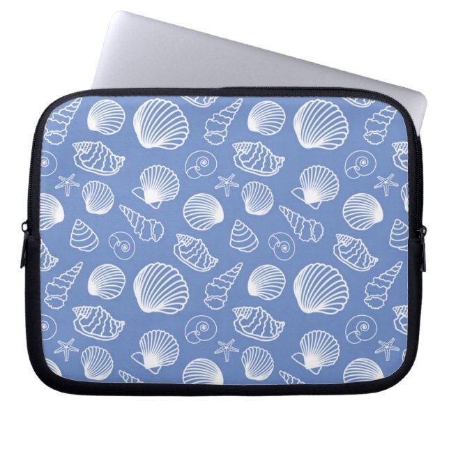 Sassy Seashell Pattern Laptop Sleeve (Voorkant)