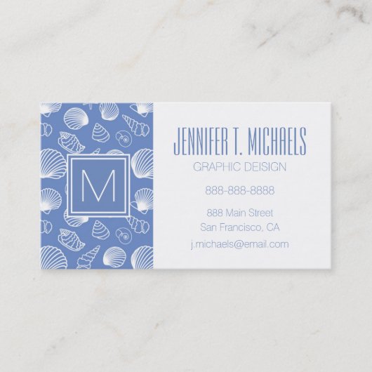 Sassy Seashell Pattern Visitekaartje (Voorkant)