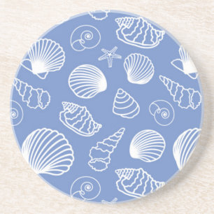Sassy Seashell Pattern Zandsteen Onderzetter