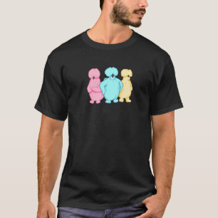 Sassy Silkie Kippen Drie parelkleurstoffen T-shirt