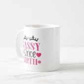 Sassy sinds geboorte koffiemok (Voorkant links)