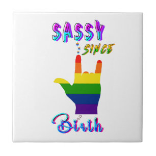 Sassy sinds geboorte tegeltje