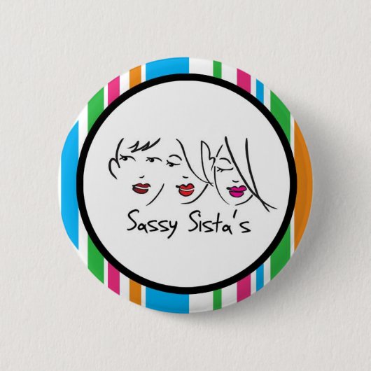 Sassy Sista's logo-knop Ronde Button 5,7 Cm (Voorkant)