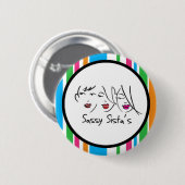 Sassy Sista's logo-knop Ronde Button 5,7 Cm (Voorkant /achterkant)