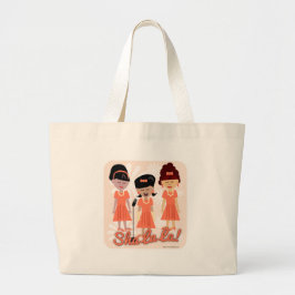 Sassy Sixties Girl Group Cute Retro Music Design Grote Tote Bag