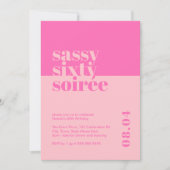 Sassy Sixty Soirée 60e anniversaire Invitation (Devant)