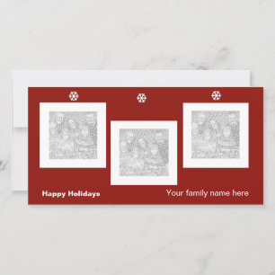 Sassy Snowflake-fotokaart Feestdagenkaart