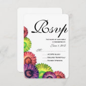 Sassy Spring Flowers Modern Wedding Carte RSVP (Devant / Derrière)