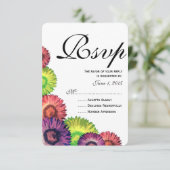 Sassy Spring Flowers Modern Wedding Carte RSVP (Debout devant)