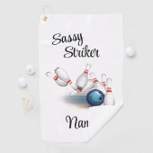 Sassy Strike Personalized Bowling Towel Golfhanddoek (Insitu)