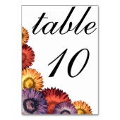 Sassy Summer Flowers Modern Mariage Carte Table (Dos)