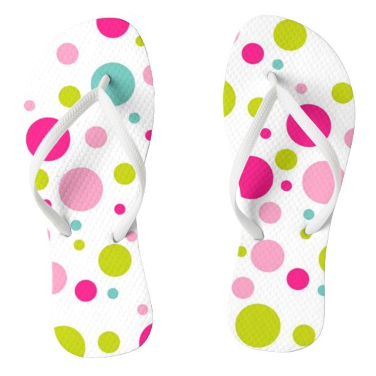 Sassy Summer Polka Dot Teenslippers (Voetbed)