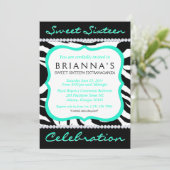 Sassy Sweet Zestien Invite Kaart (Staand voorkant)