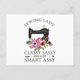 Sassy van de klasse van de naaigarij en een beetje uitnodiging briefkaart