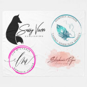Sassy Vixen Logos Custom Fleece Blanket, 60 x 80 i (Voorkant (Horizontaal))