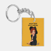 Sassy Witch Halloween ontwerp Sleutelhanger (Voorkant Links)