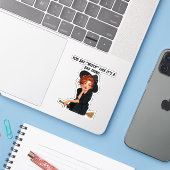 Sassy Witch Halloween ontwerp Sticker (Laptop met iPhone)