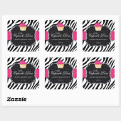 Sassy Zebra Cupcake - Stickers Emballage (Feuille)