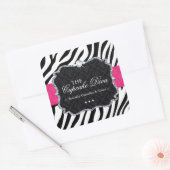 Sassy Zebra Cupcake - Stickers Emballage (Enveloppe)