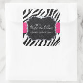 Sassy Zebra Cupcake - Stickers Emballage (Sac)