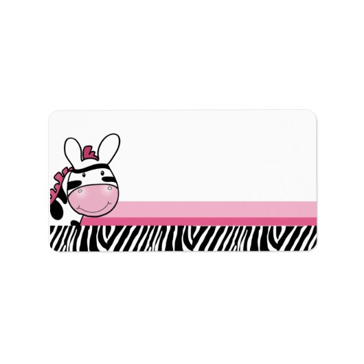 Sassy Zebra Diva Imprimer votre propre Étiquette d (Devant)