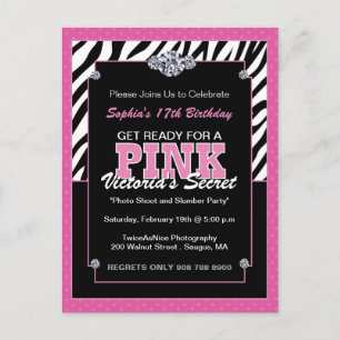 Sassy Zebra Imprimer Invitations de fête d'anniver