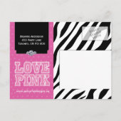 Sassy Zebra Imprimer Invitations de fête d'anniver (Dos)