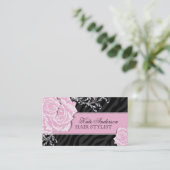 SASSY ZEBRA PRINT HAIR STYLIST VISITEKAARTJES (Staand voorkant)