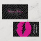 Sassy Zebra Print Makeup artistieke Visitekaartjes (Voorkant / Achterkant)