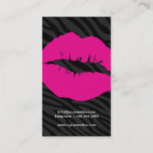 Sassy Zebra Print Makeup artistieke Visitekaartjes (Achterkant)