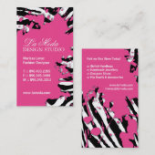 Sassy Zebra Print Visitekaartje (Voorkant / Achterkant)