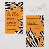 Sassy Zebra Print Visitekaartje (Voorkant / Achterkant)