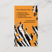 Sassy Zebra Print Visitekaartje (Achterkant)