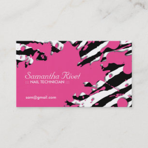 Sassy Zebra Print Visitekaartjes